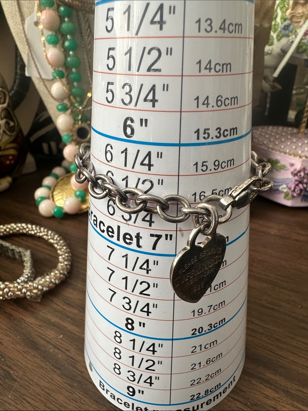 Tiffany & Co. Silver Heart Tag Charm Bracelet - Picture 3 of 3